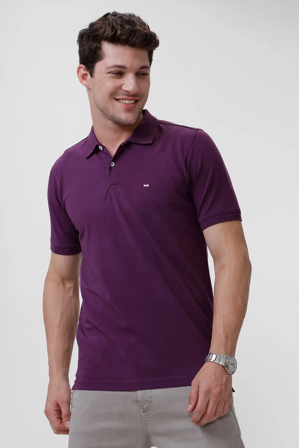 Regular Fit Cotton Stretch Polo T-Shirt