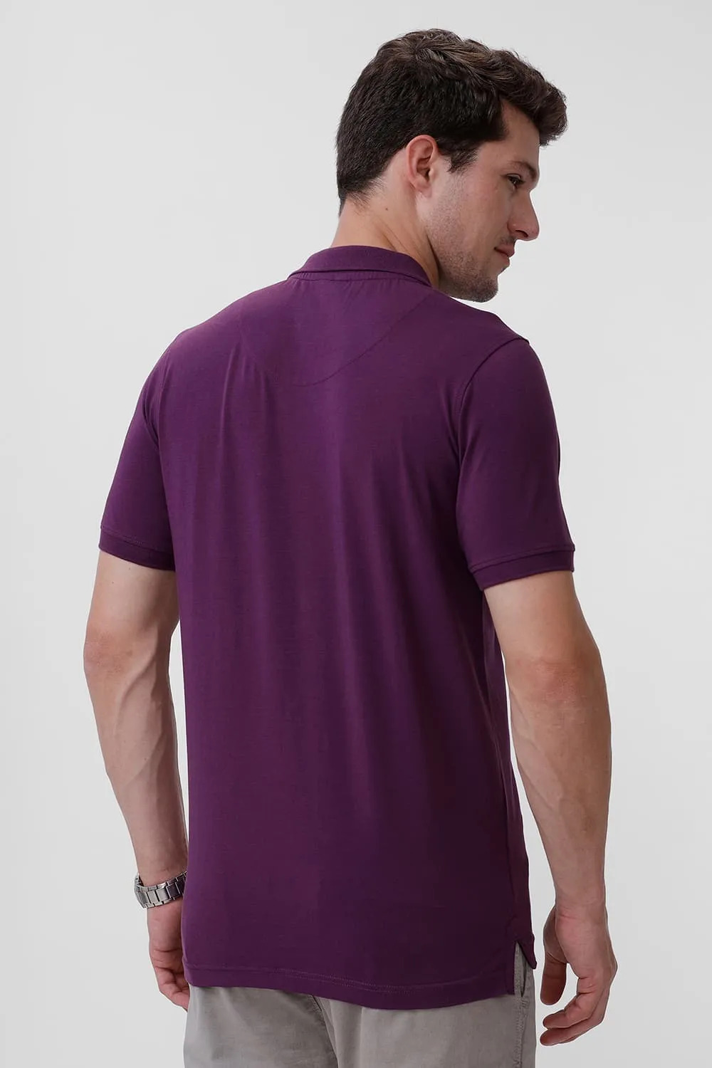 Regular Fit Cotton Stretch Polo T-Shirt