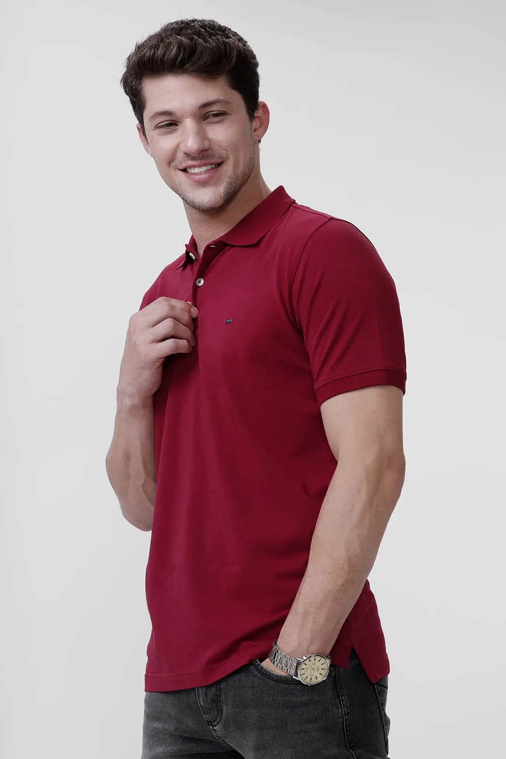 Regular Fit Cotton Stretch Polo T-Shirt