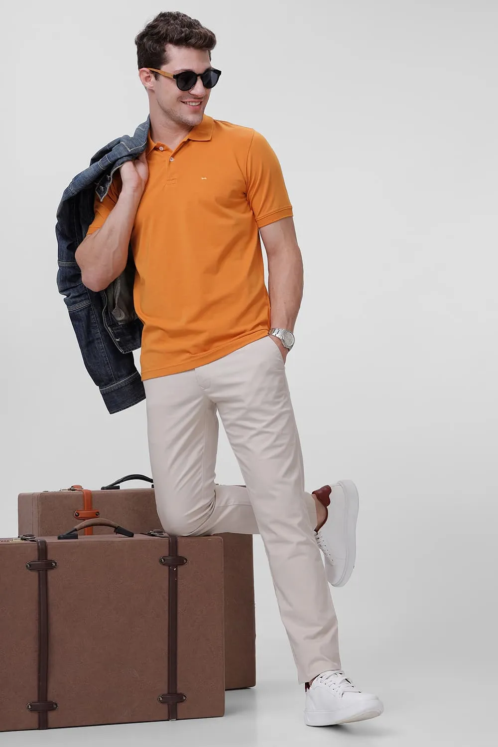 Regular Fit Cotton Stretch Polo T-Shirt