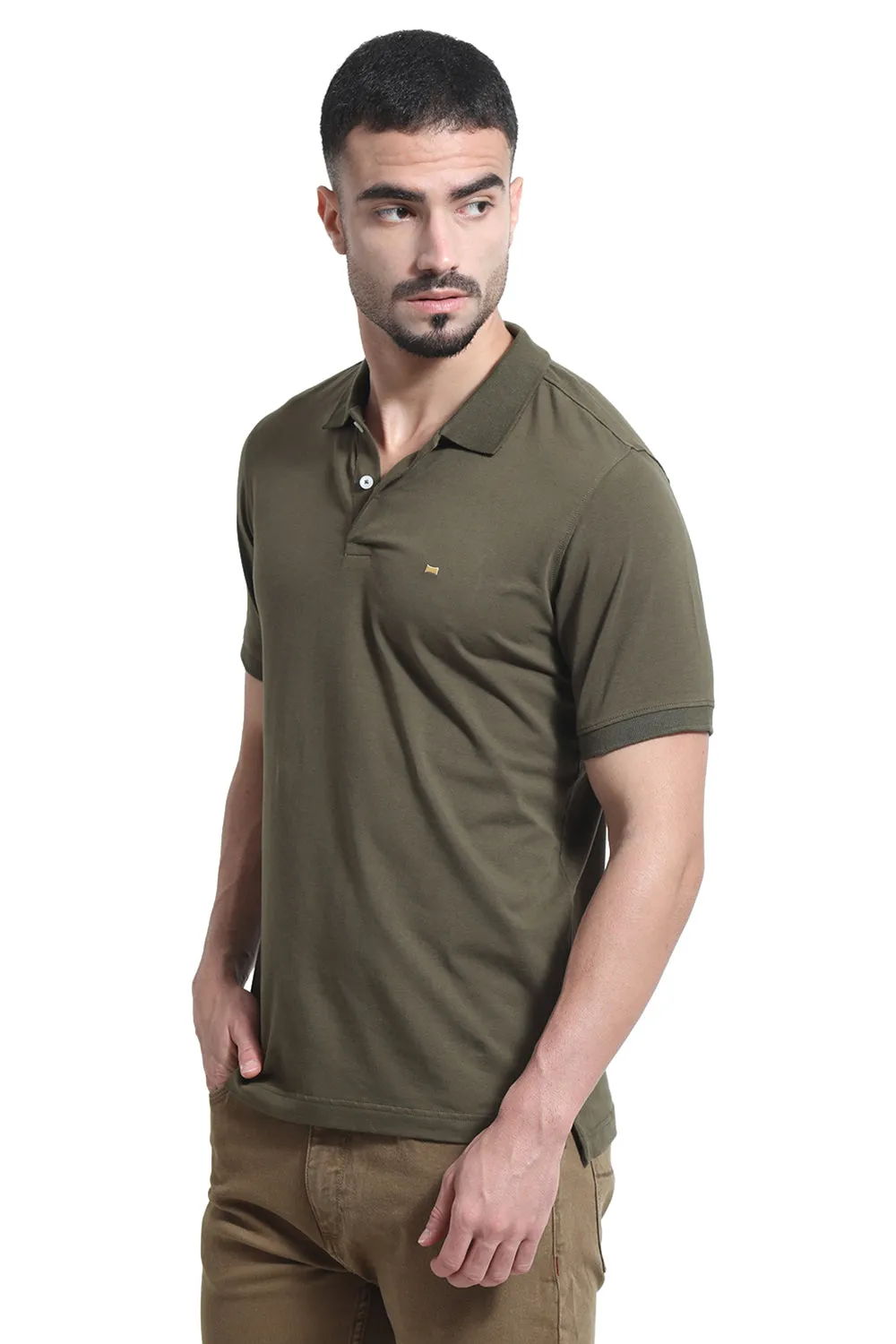 Regular Fit Cotton Stretch Polo T-Shirt