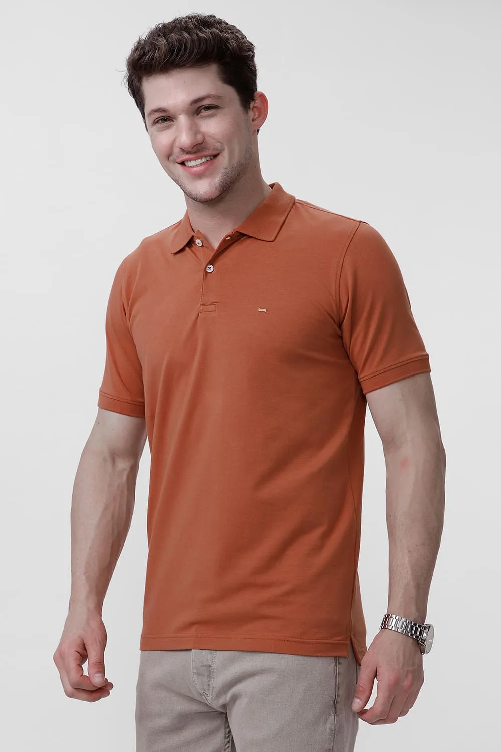 Regular Fit Cotton Stretch Polo T-Shirt