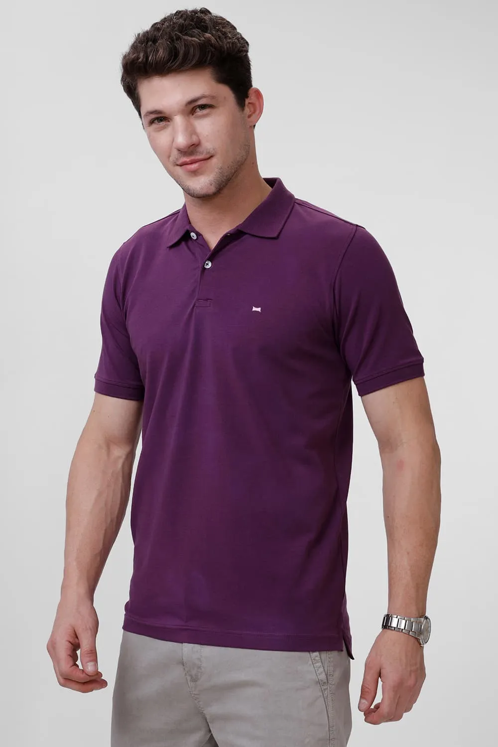 Regular Fit Cotton Stretch Polo T-Shirt