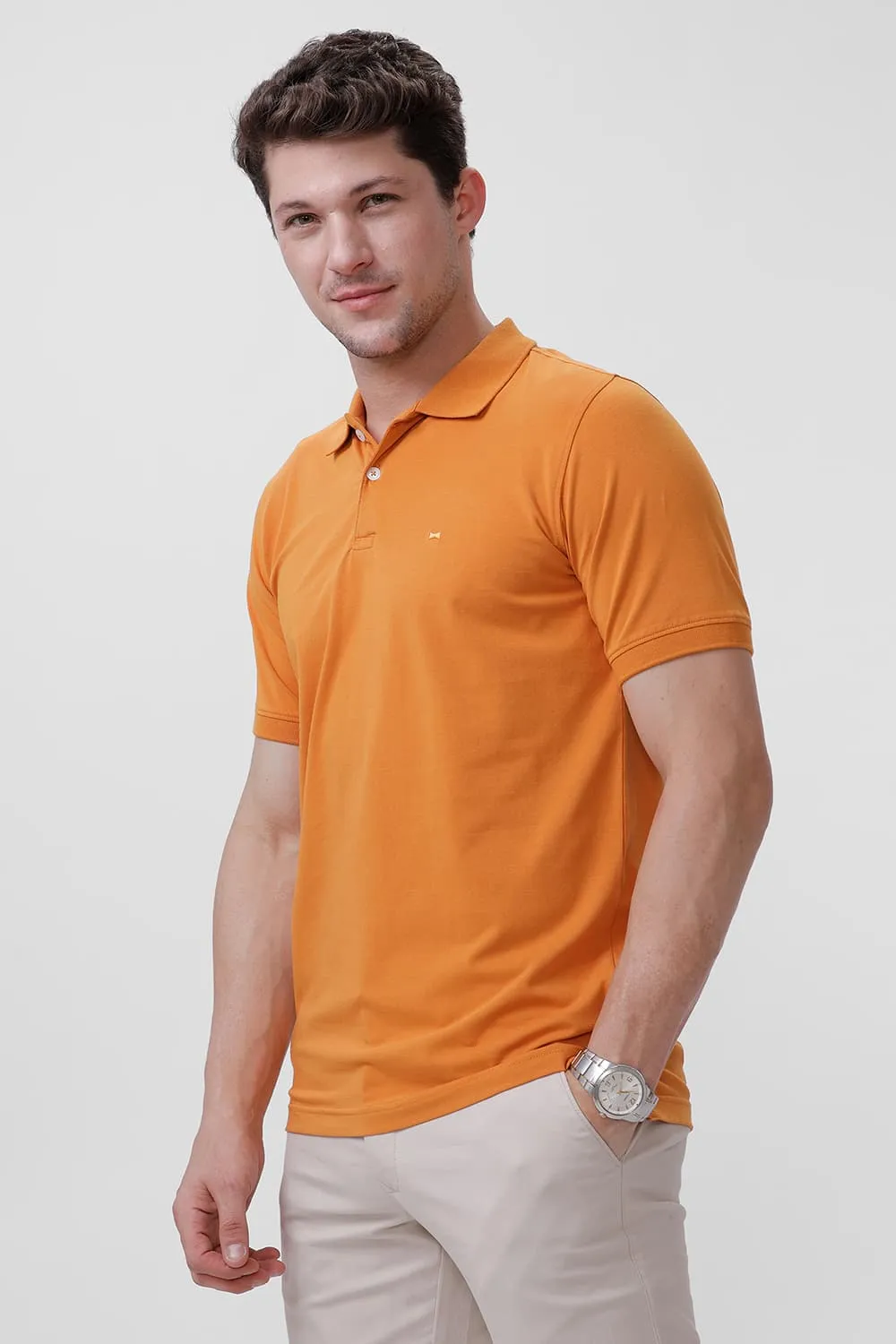Regular Fit Cotton Stretch Polo T-Shirt