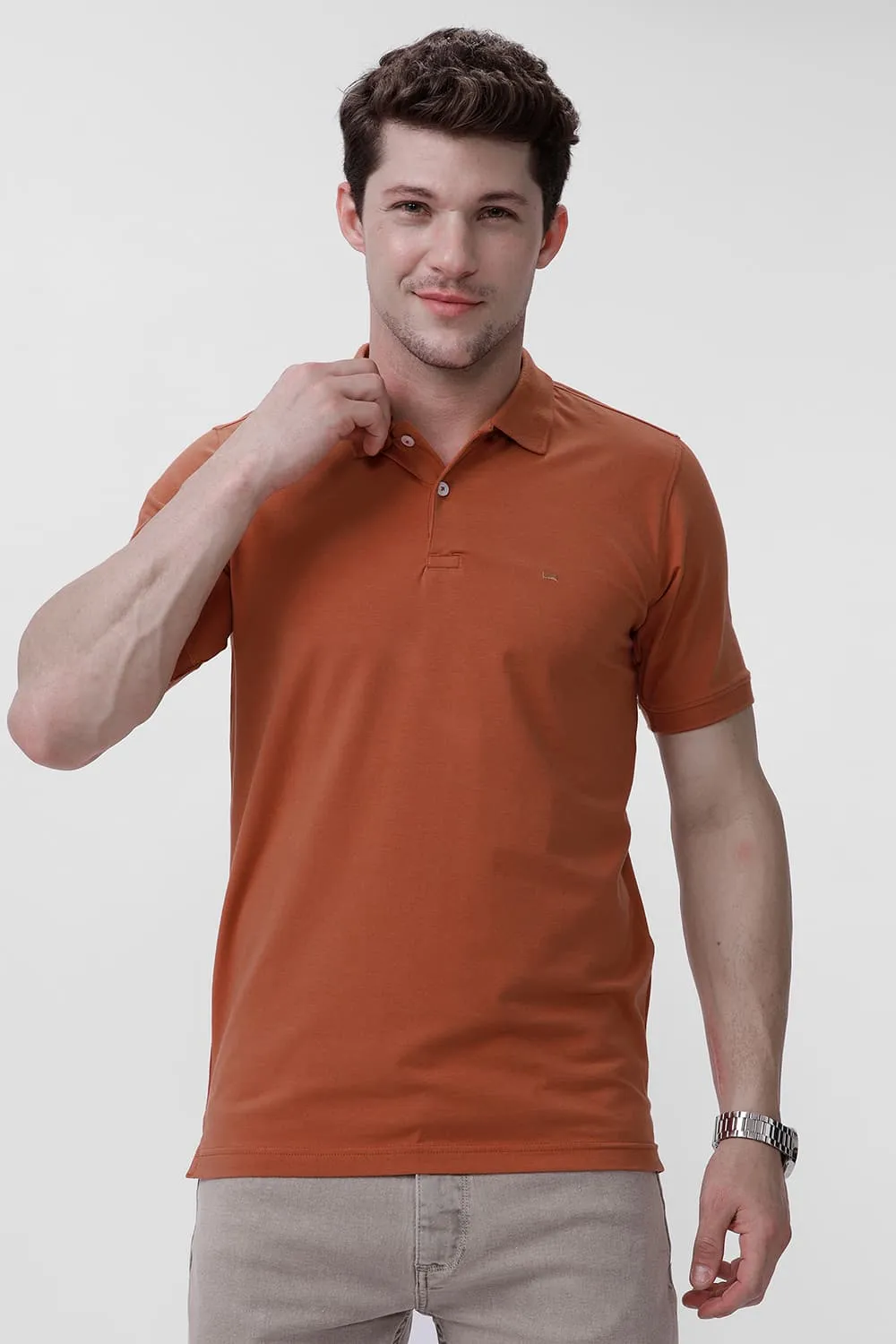 Regular Fit Cotton Stretch Polo T-Shirt