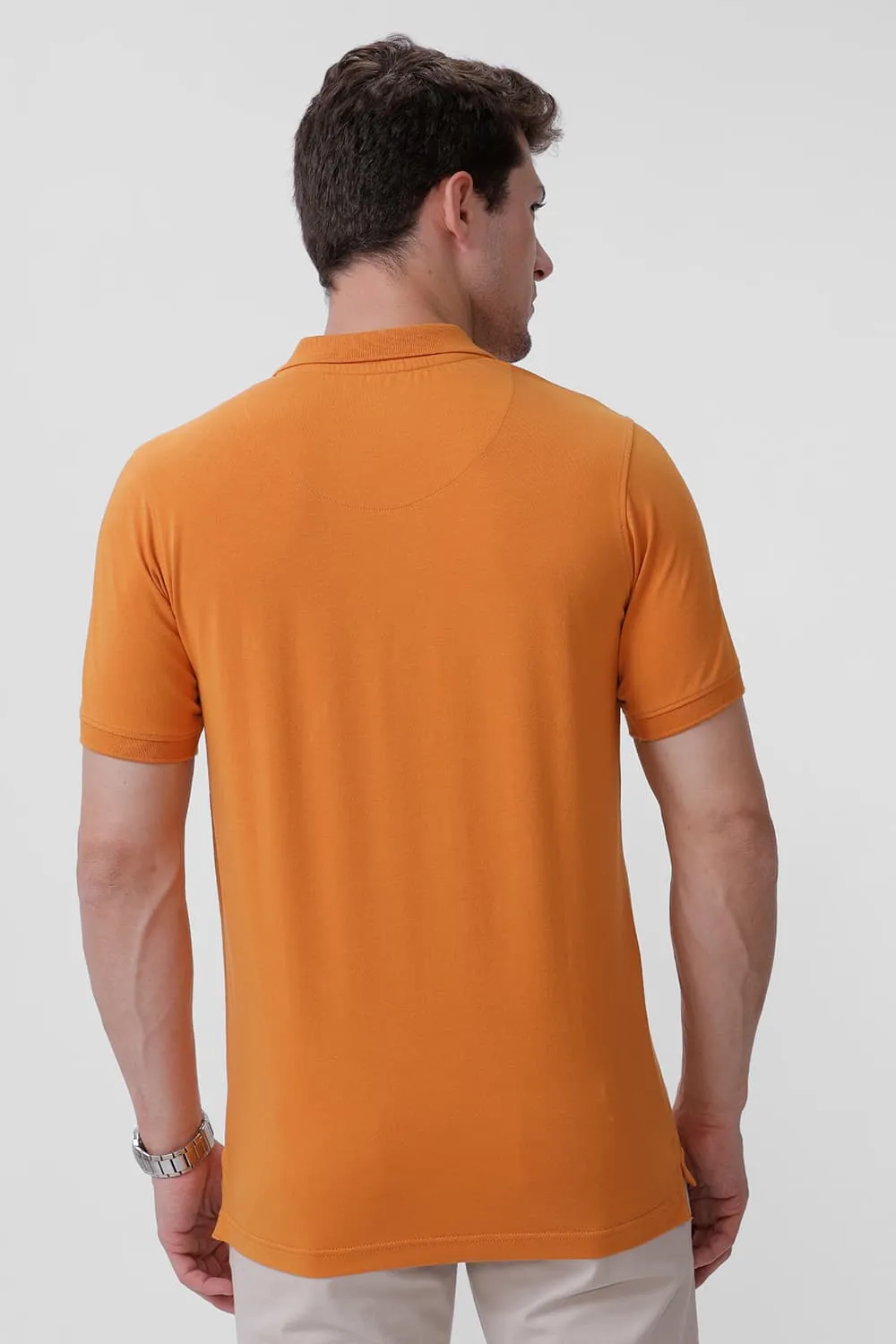 Regular Fit Cotton Stretch Polo T-Shirt