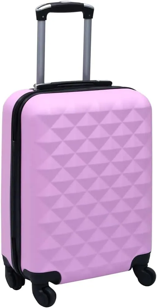 Secure Your Belongings with Durable Hardcase Trolley, Lightweight ABS Material, 4 Movable Wheels for Easy Travel, Pink