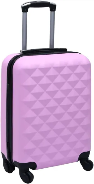 Secure Your Belongings with Durable Hardcase Trolley, Lightweight ABS Material, 4 Movable Wheels for Easy Travel, Pink