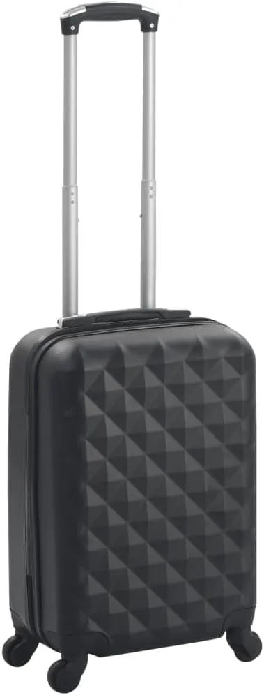 Secure Your Belongings with Hardcase Trolley, Durable ABS Material, Lightweight Design, 21.7" x 14.2" x 8.7", Black