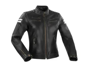 SEGURA 🇫🇷 FUNKY AKA STRIPE 2 WOMEN'S MOTORCYCLE JACKET BLACK/WHITE - CE Level AAA Rated