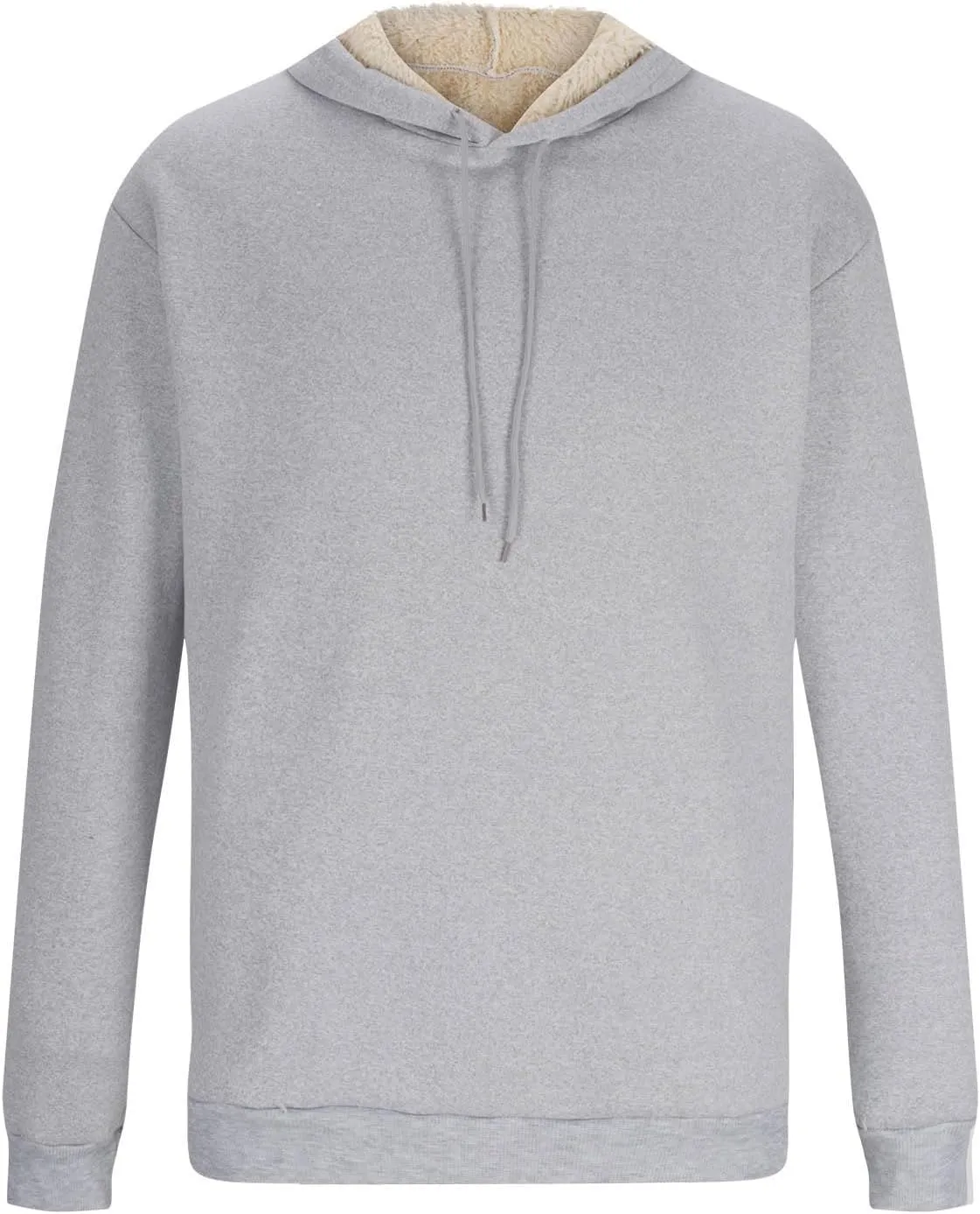 Sherpa Hoodies for Men Heavyweight Fleece Lined Sweatshirts Thicken Warm Winter Pullover Casual Hooded Thermal Coats