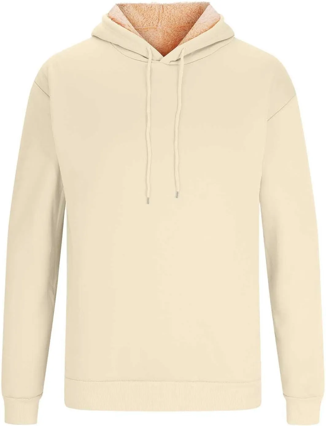 Sherpa Hoodies for Men Heavyweight Fleece Lined Sweatshirts Thicken Warm Winter Pullover Casual Hooded Thermal Coats