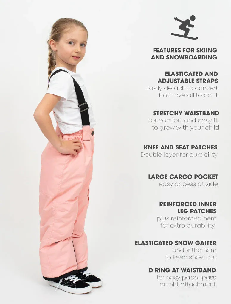 Snowrider Convertible Ski Overalls - Apricot Blush