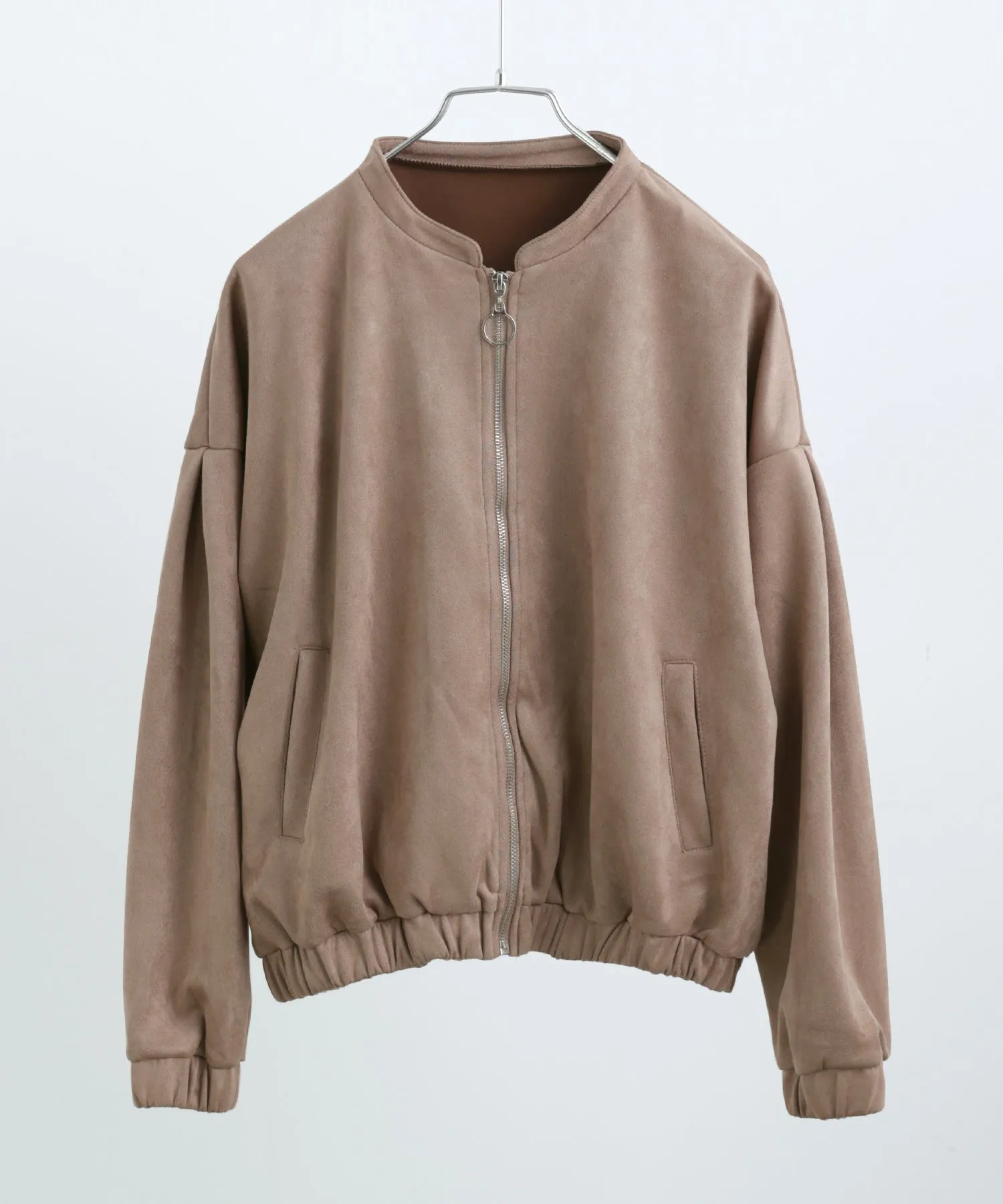 Suede Ponte Zip Blouson