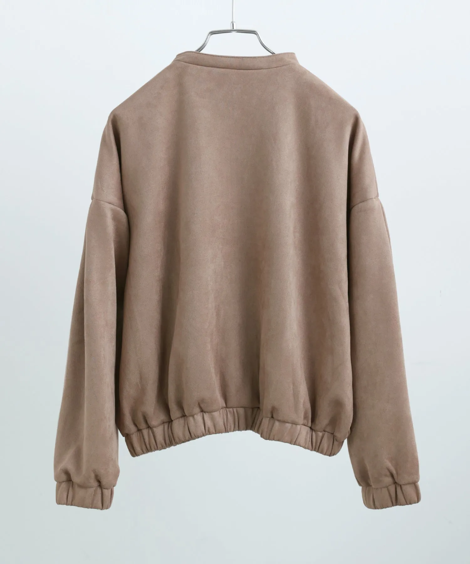 Suede Ponte Zip Blouson