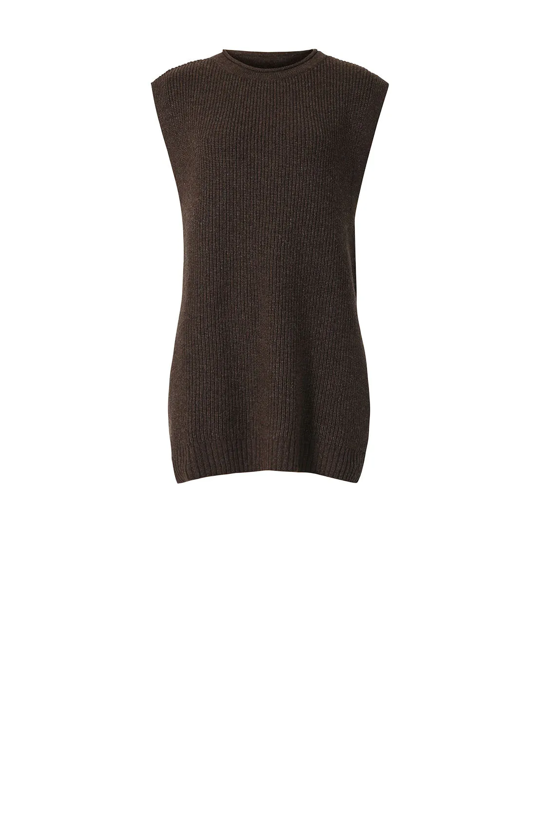 tabard crew vest / chocolate marle
