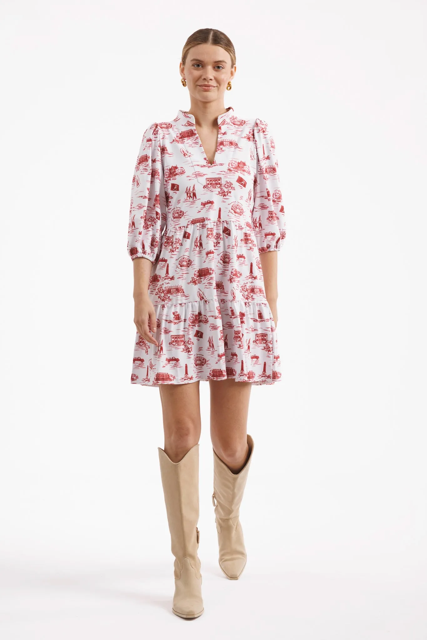 Tailgate Collection Tory Dress - Alabama Gameday Toile