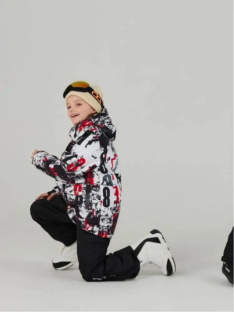 Toddler Floral Printed Ski Suits Best Skiwear for Sports