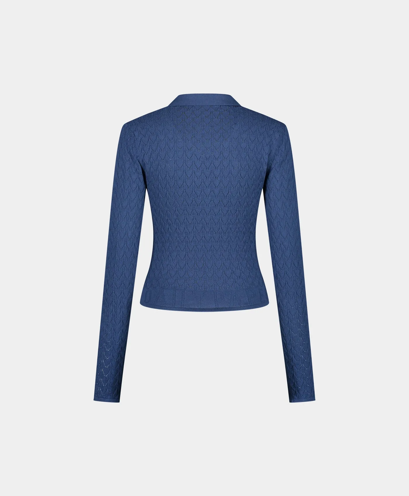 Vintage Indigo Ada Knit Longsleeve Polo