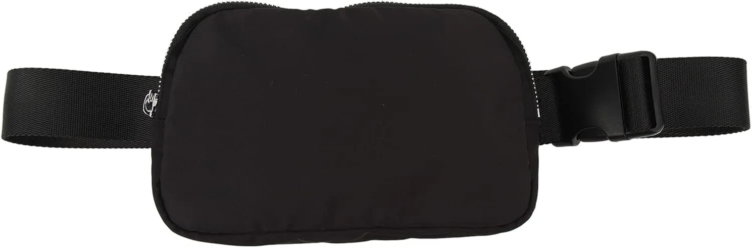 Waist Pouch, Adjustable Belt, Large Capacity, Two Layer Design, Secure Zipper, for Running, Cycling, Travel, Men and Women (Black)