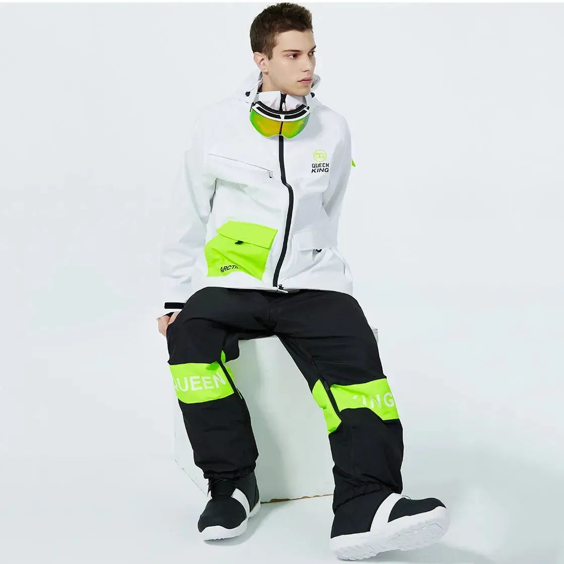 Winter Thick Ski Coat & Matched Pants Set Insulated Snowwear