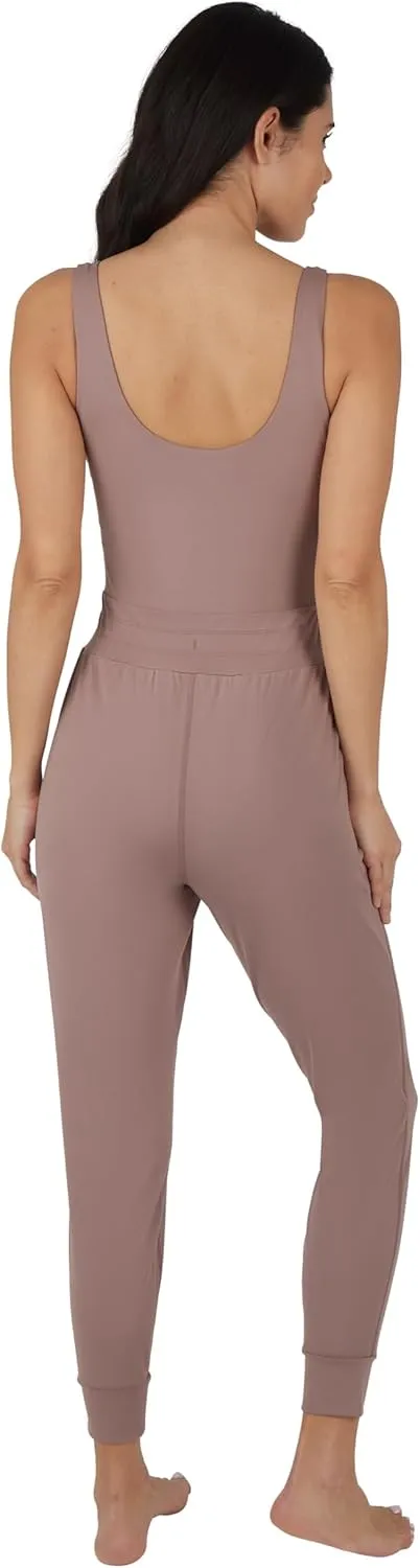 Yogalicious Womens Lux Emmy Jumpsuit with Front Drawcord