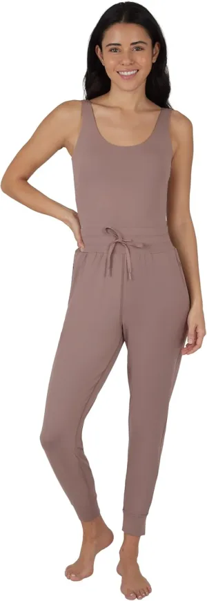 Yogalicious Womens Lux Emmy Jumpsuit with Front Drawcord